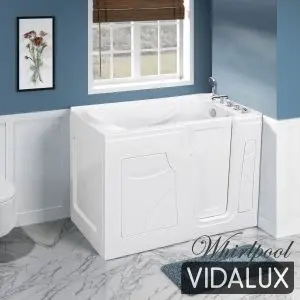 Ashford 1200 Whirlpool & Airspa Easy Access Walk-In Bath, White colour 0