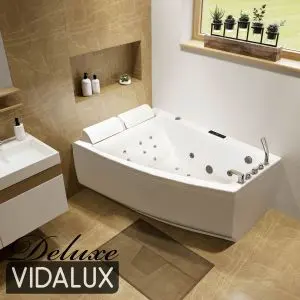 Vidalux WB61 1800 x 1200 Left Hand Deluxe 2 Person Whirlpool & Airspa Bath