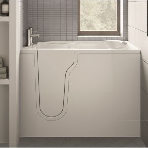 Athena Mini 1060 Easy Access Walk-In Bath, White colour ,image 7