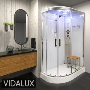 SS1200 Right Hand Offset steam Shower Cabin 1200 x 800 ,image 2