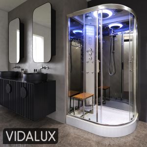 SS1200 Left Hand Offset steam Shower Cabin 1200 x 800 ,image 2