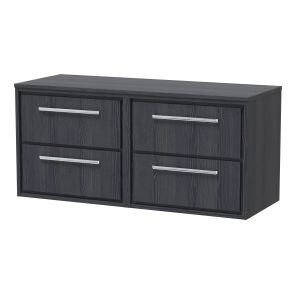 1200mm Wall Hung 4-Drawer Vanity with Worktop - Hudson Reed LIL2224W2 Grey, Grey colour ,image 1