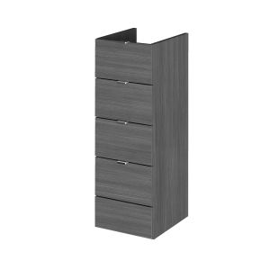 300mm Drawer Unit - Hudson Reed OFF532 Graphite Grey Woodgrain, Brown/Grey colour ,image 1