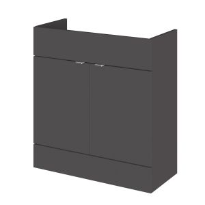 800mm Vanity Unit - Hudson Reed OFF909 Gloss Grey, Grey colour ,image 1