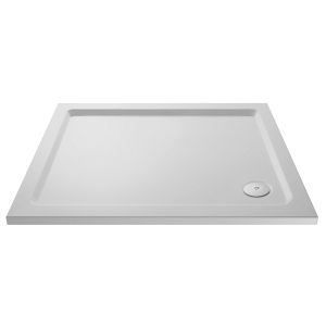 Slip Resistant Rectangular Shower Tray 1100 x 800mm - Hudson Reed NSR018 European White, White colour ,image 1