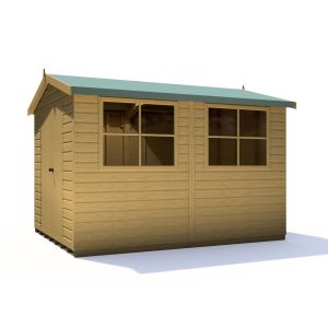 Bison 10 x 8 Double Door Loglap Shed
