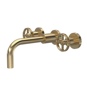 Wall Mounted Basin Mixer - Hudson Reed TIW817 Brass, Brass colour ,image 1