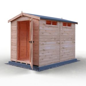 Security Apex 9 x 6 Single Door Loglap Shed