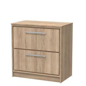 800mm Floor Standing 2-Drawer Vanity with Worktop - Hudson Reed LIL3035W Oak, Oak colour ,image 1