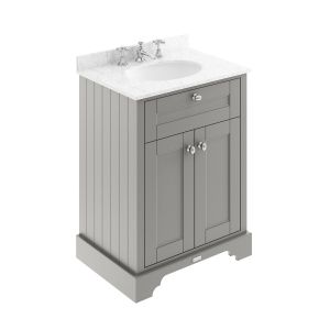 600mm Cabinet & Marble Top (3TH) - Hudson Reed LOF226 Storm Grey, Grey colour ,image 1