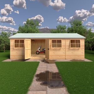 Mammoth 12 x 24 Double Door Loglap Shed