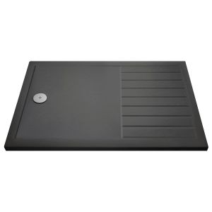 Rectangular Walk-In Shower Tray 1600 x 800 - Hudson Reed TR711680 Grey Slate, Grey colour ,image 1