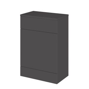600mm WC Unit & Co-ordinating Top - Hudson Reed CBI920A Gloss Grey, Grey colour ,image 1