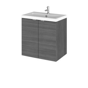 500mm Vanity Unit & Basin - Hudson Reed CBI540 Anthracite Woodgrain, Brown/Grey colour ,image 1