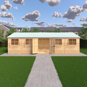 Mammoth 12 x 30 Double Door Loglap Shed