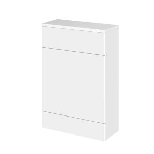 600mm Compact WC Unit & Co-ordinating Top - Hudson Reed CBI119A Gloss White, White colour ,image 1