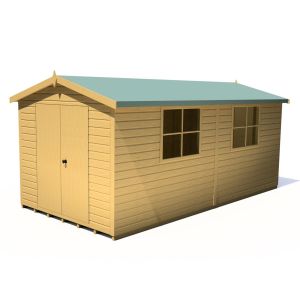 Bison 16 x 8 Double Door Loglap Shed