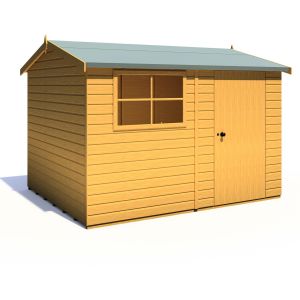 Suffolk 10 x 8 Single Door Shiplap Shed - Style C