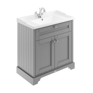 800mm Cabinet & Basin (1TH) - Hudson Reed LOF205 Storm Grey, Grey colour ,image 1