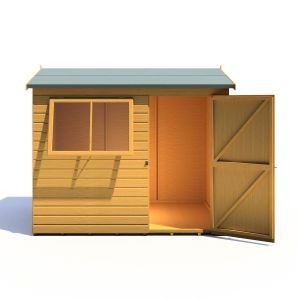 Lewis 8 x 6 Single Door Loglap Shed - Reverse Style C