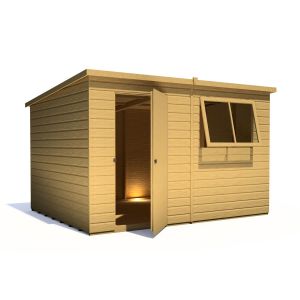 Caldey 10 x 8 Single Door Loglap Shed - Style D