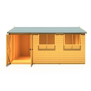 Atlas 10 x 15 Double Door Shiplap Shed - Reverse Apex