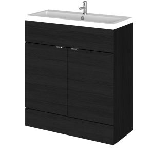 800mm Vanity Unit & Basin - Hudson Reed CBI628 Charcoal Black, Hacienda Black colour ,image 1