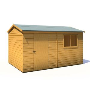 Lewis 12 x 8 Single Door Loglap Shed - Reverse Style D