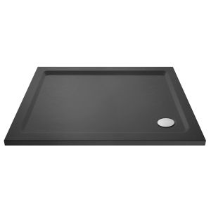 Rectangular Shower Tray 1000 x 760mm - Hudson Reed TR71012 Grey Slate, Grey colour ,image 1