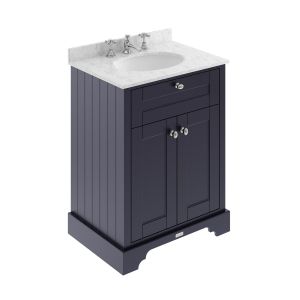 600mm Cabinet & Marble Top (3TH) - Hudson Reed LOF326 Twilight Blue, Blue colour ,image 1