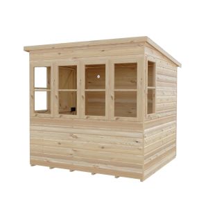 Sun Pent 6 x 6 Single Door Loglap Potting Shed - Style A