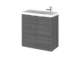 500mm Vanity Unit & Basin - Hudson Reed CBI538 Anthracite Woodgrain, Brown/Grey colour ,image 1