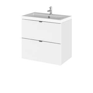 600mm Vanity Unit & Basin - Hudson Reed CBI130 Gloss White, White colour ,image 1
