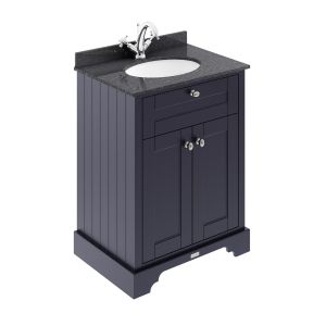 600mm Cabinet & Marble Top (1TH) - Hudson Reed LOF321 Twilight Blue, Blue colour ,image 1