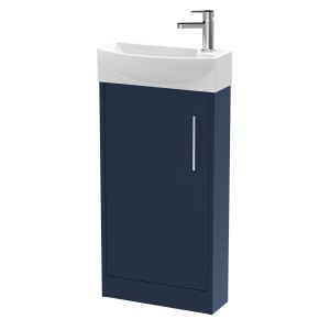 440mm Floor Standing 1-Door Unit & 1TH Basin LH - Hudson Reed JNU2921L Blue, Blue colour ,image 1