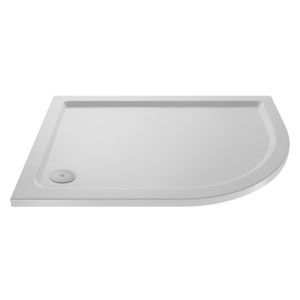 Slip Resistant Offset Quadrant Shower Tray RH 1200 x 800mm - Hudson Reed NSR113 European White, White colour ,image 1