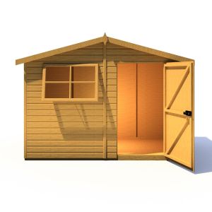 Wroxham 10 x 6 Single Door Loglap Shed - Style C