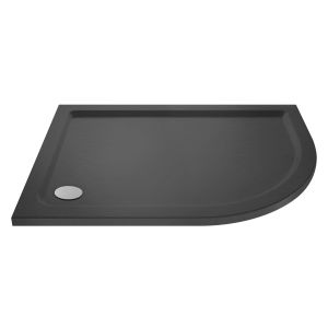 Offset Quadrant Shower Tray RH 1000 x 900mm - Hudson Reed TR71111 Grey Slate, Grey colour ,image 1