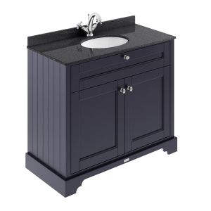 1000mm Cabinet & Marble Top (1TH) - Hudson Reed LOF376 Twilight Blue, Blue colour ,image 1