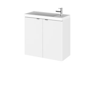600mm Vanity Unit & Basin - Hudson Reed CBI129 Gloss White, White colour ,image 1