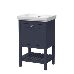 500mm Floor Standing Vanity & Basin 0TH - Hudson Reed BEX323H Blue, Blue colour ,image 1