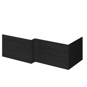 1700mm Shower Bath Front Panel - Hudson Reed OFF673 Charcoal Black, Black colour ,image 1