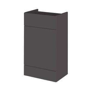 500mm WC Unit - Hudson Reed OFF946 Gloss Grey, Grey colour ,image 1