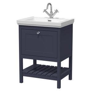 600mm Floor Standing Vanity & Basin 1TH - Hudson Reed BEX325A Blue, Blue colour ,image 1