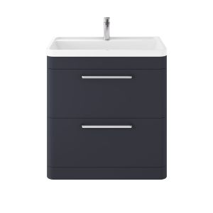 Floor Standing 800mm Cabinet & Basin - Hudson Reed SOL303 Indigo Blue, Blue colour ,image 1
