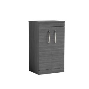 500mm Floor Standing Vanity With Worktop - Nuie ATH004W Anthracite Woodgrain, Brown/Grey colour ,image 1