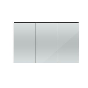1350mm Mirror Cabinet - Hudson Reed QUA011 Charcoal Black, Hacienda Black colour ,image 1