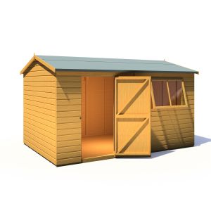 Lewis 12 x 8 Single Door Loglap Shed - Reverse Style C