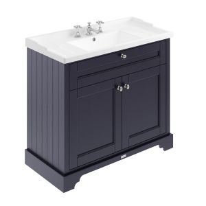 1000mm Cabinet & Basin (3TH) - Hudson Reed LOF337 Twilight Blue, Blue colour ,image 1