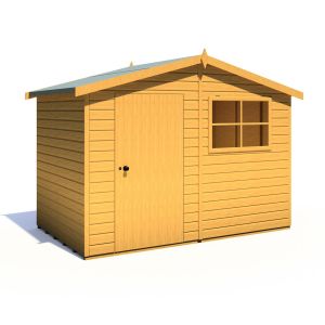 Wroxham 10 x 6 Single Door Loglap Shed - Style D
